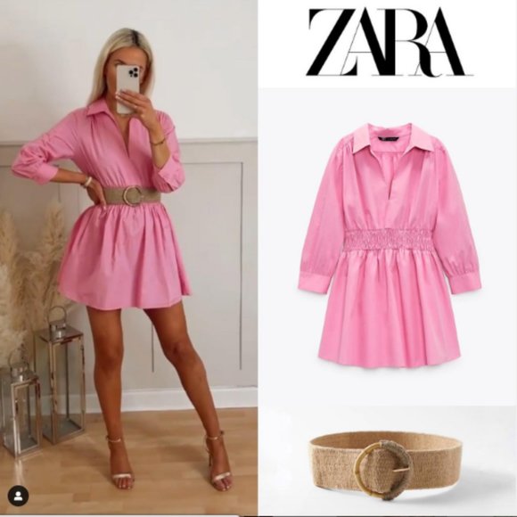 BLOGGER'S FAVE! Zara Barbie Pink Mini Dress NWT - Picture 13 of 17